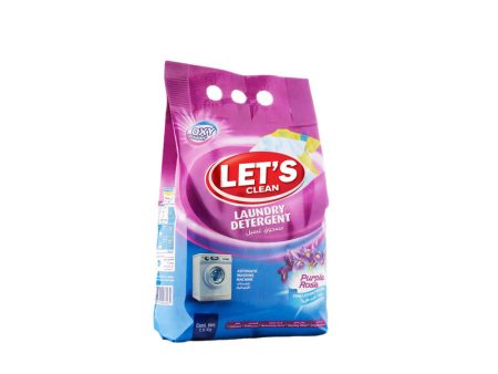 Let s Clean Detergent Powder For Automatic Purple Rose 1.5KG Cheap