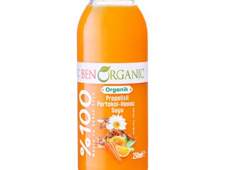 Ben Organic Propolis Orange Carrot Juice % Sugar, Gluten Free Glass Bottle 250 ml Fashion