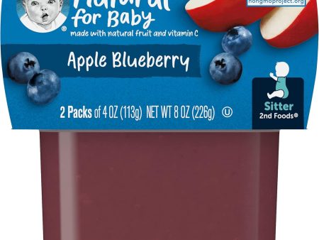 Gerber 2nd Foods Apple Bluberry (2x4oz) 226g For Cheap