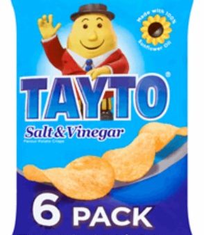 Tayto  Salt & Vinegar Potato Chips (6 Pack) 150g Sale