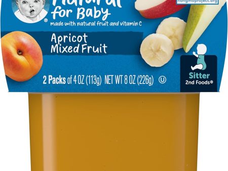 Gerber 2nd Foods Apricot Mixed Fruit (2x4oz) 226g For Cheap