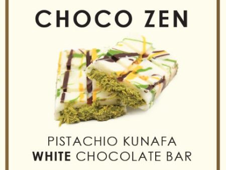 Choco Zen Pistachio Kunafa White Dubai Chocolate Bar 65g Fashion