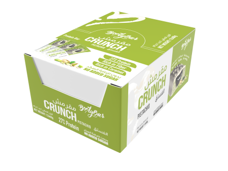 Bootybar Crunch Protein Bar Pistachio flavor (60g) Pack of 12 For Discount