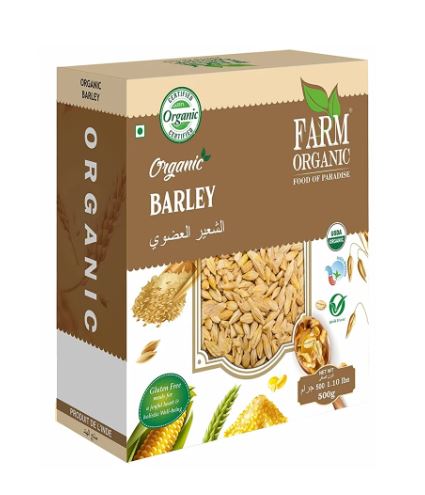 Farm Organic Gluten Free Barley Whole 500g Online Sale