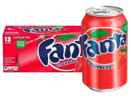 Fanta Strawberry Can 355ml x 12Pcs For Sale