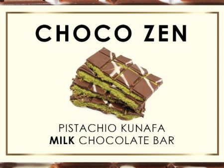 Choco Zen Pistachio Kunafa Milk Dubai Chocolate Bar 100g Fashion