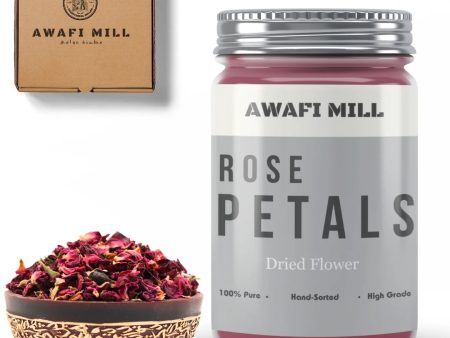 Awafi Mill Dried Rose Petals | Rosa rubiginosa - Bottle of 100g Online now