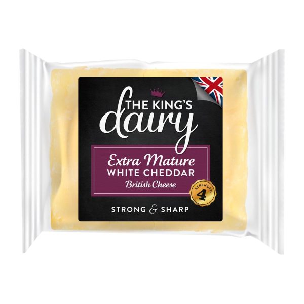 The King s Dairy Extra Mature White Cheddar Cheese 200g Fashion