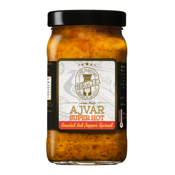 Heraclea Ajvar Super Hot - Roasted Red Pepper Spread 500g Supply