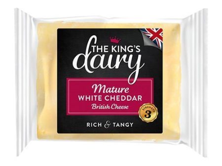 The King s Dairy Mature White Cheddar Cheese 200g For Sale