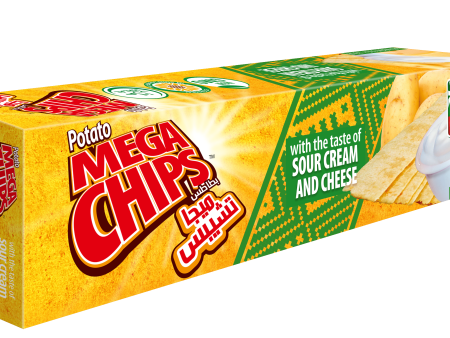 Mega Potato Chips with Taste of Sour cream & Cheese 50g on Sale