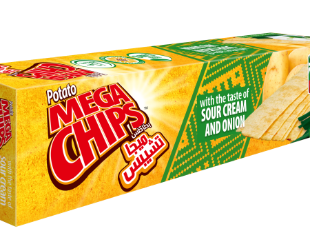 Mega Potato Chips with Taste of Sour Cream & Onion 50g For Discount