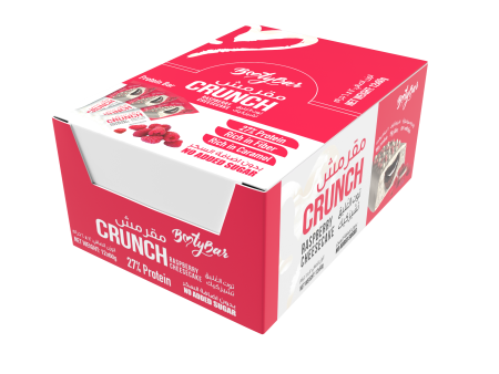 Bootybar Crunch Protein Bar Raspberry Cheesecake flavor (60g) Pack of 12 Sale