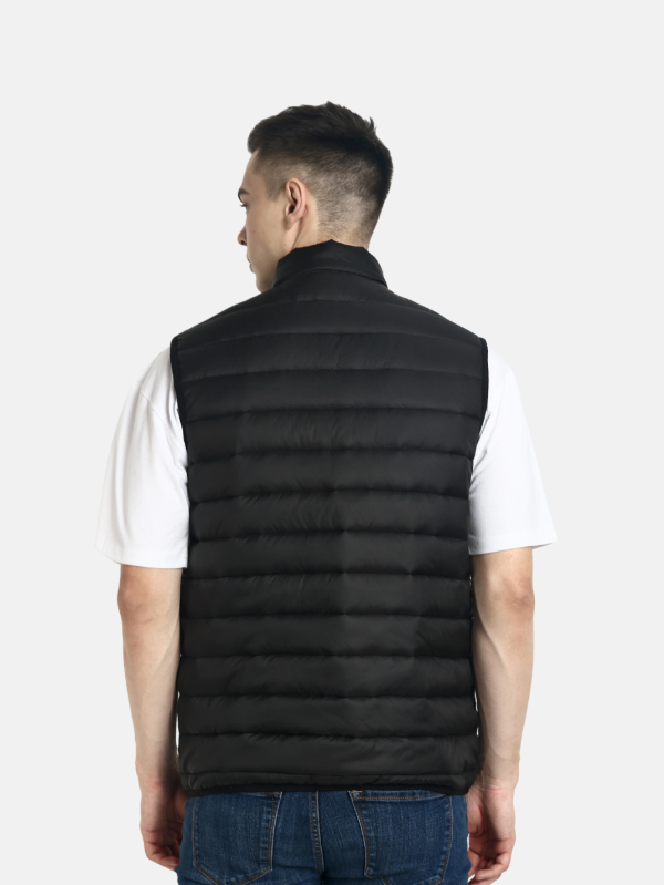 Hummel Venne Men Black Sleeveless Bomber Jacket Online Hot Sale