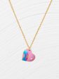 Rainbow Heart Necklace for Kids Hot on Sale