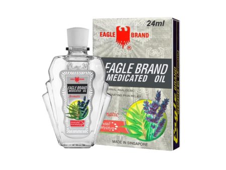 Eagle Brand Aromatic Medicated Oil 0.8oz 24ml 12 pcs pack, 12 packs case Fashion