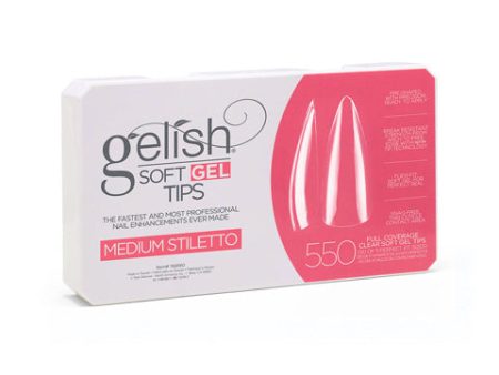 Gelish Soft Gel Tips - Medium Stilletto 550ct For Sale