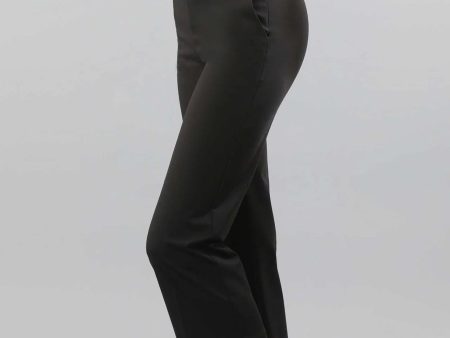 24  Crop Straight Leg Pant w  Pockets - Black For Sale