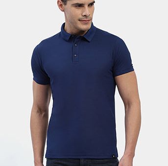 Hummel Men Blue Swift Sports Polo Collar Tshirt Sale