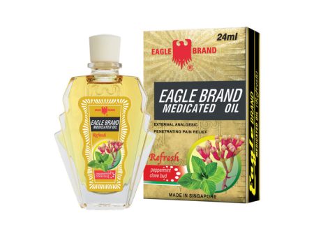 Eagle Brand Refresh Medicated Oil 0.8oz 24ml 12 pcs pack, 12 packs case Supply