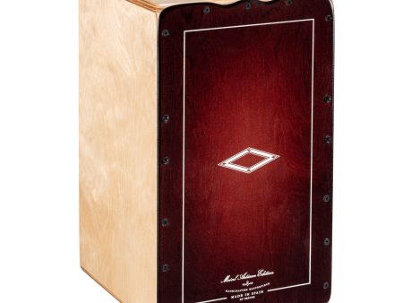 MEINL Percussion Artisan Edition Series String Cajon Soleá Line - Dark Red Burst Cheap