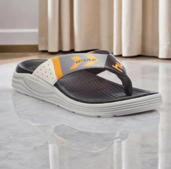 Turq Comfort Men Black Orange Flip-Flops Online Sale