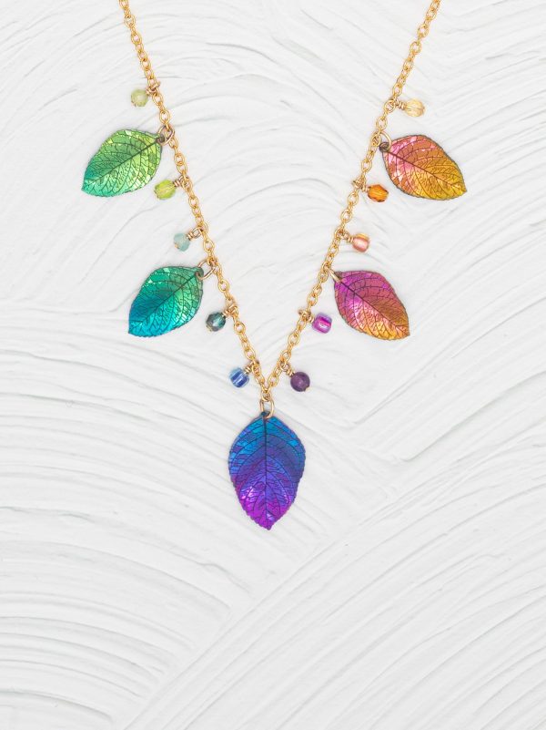 Healing Elm Leaf Necklace For Sale