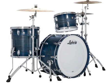 Ludwig Classic Oak 3pc Drum Set Blue Burst FAB 22 13 16 Online now