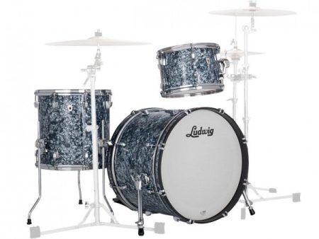 Ludwig Neusonic 3pc Shell Pack, Steel Blue Pearl Online Sale