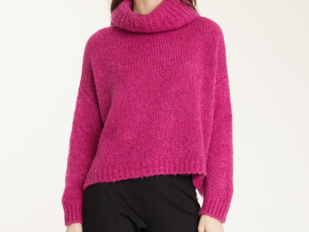 Ribbed Cowl Neck Sweater Hot on Sale