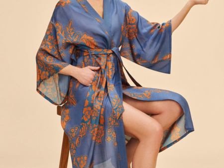 Denim Tapestry - Long Kimono Online Hot Sale