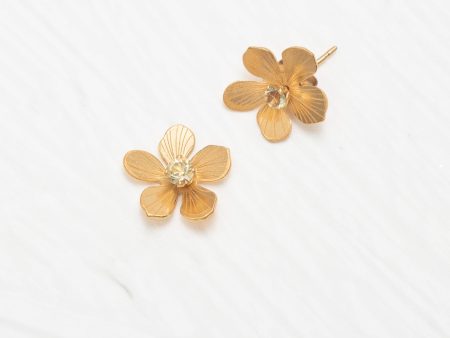 Petite Plumeria Post Earrings Cheap