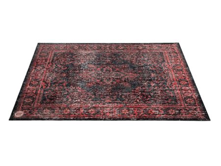 DRUM N BASE VINTAGE PERSIAN STAGE RUG – Red Black Hot on Sale