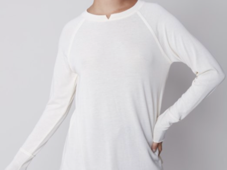 Soft Jersey Raglan Long Sleeve - Ecru Cheap