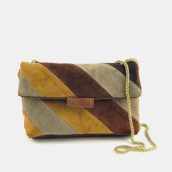 Kaleb - Suede Crossbody (Only Mustard Taupe Combo Left) For Cheap