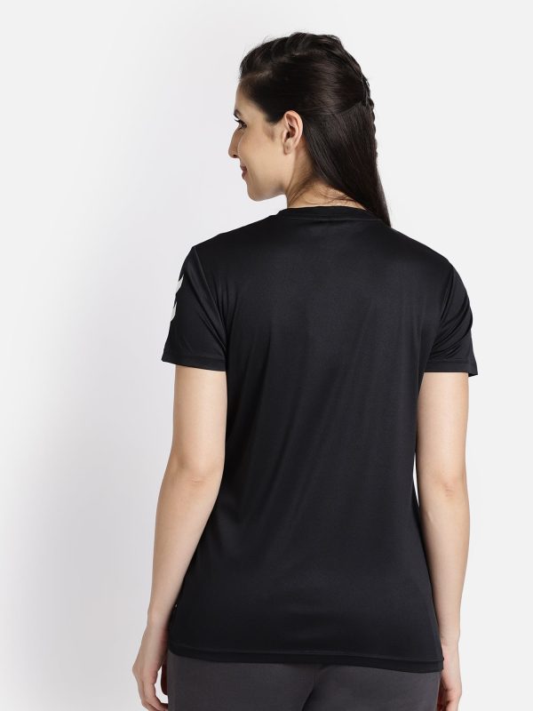 Core Round Neck Half Sleeve Solid Regular fit Polyester T-shirt for Women Comfortable Breathable Fabric Stretchable for Everyday Use Ideal for Yoga Training Gym Running or Performance Fashion