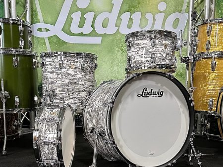 Ludwig Classic Maple 20  Downbeat Shell Pack, With Snare Drum White Abalone Online Hot Sale