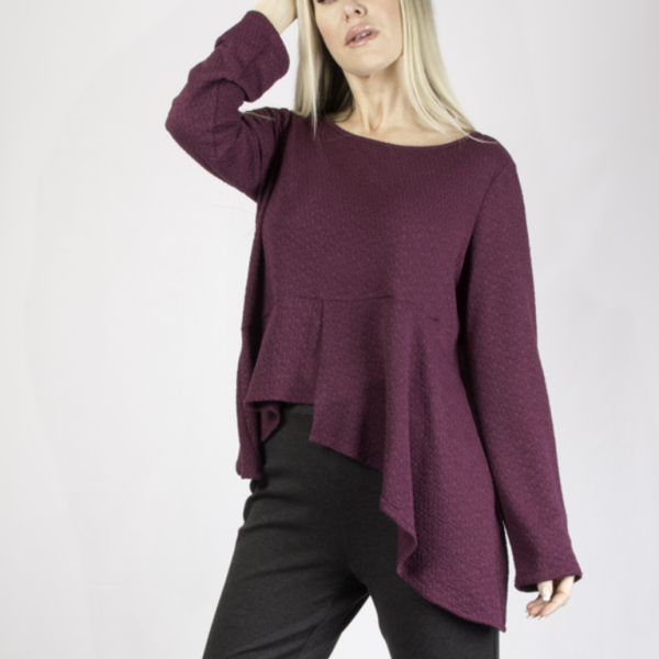 Asymmetrical Peplum Top - Razzleberry Fashion