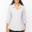 Classic Linen Shaped Shirt - Gull (Only XXL Left) Cheap