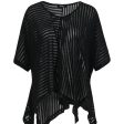 Short Sleeve Black Mesh Top For Sale