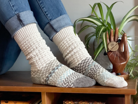 Fusion Slouch Socks - Seashell For Discount