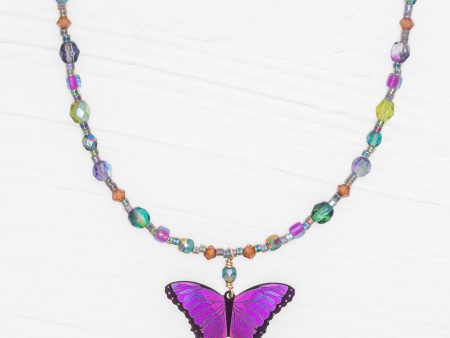 Bella Butterfly Beaded Necklace Online Sale