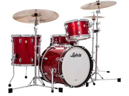 Ludwig Classic Maple Drum Kit Shell Pack, Red Sparkle Cheap