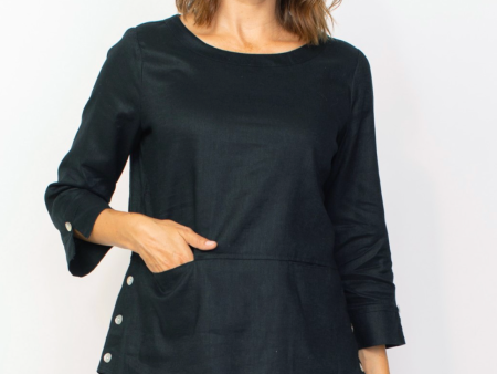 Black Linen Tunic (Only S Left) Fashion