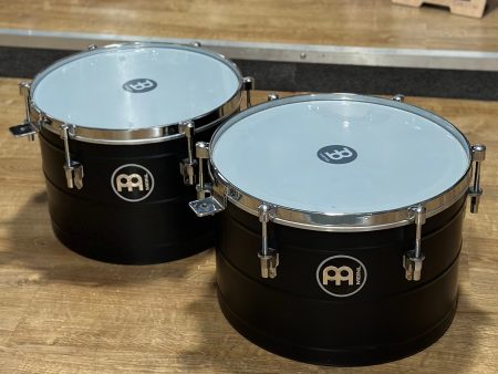 Meinl Percussion MTT1415BK Marathon Series 14 and 15 Black Timbales #1028 For Sale