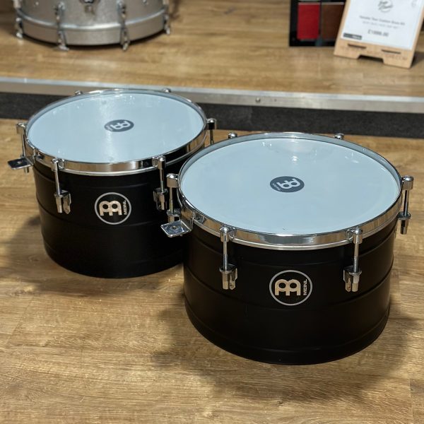 Meinl Percussion MTT1415BK Marathon Series 14 and 15 Black Timbales #1028 For Sale