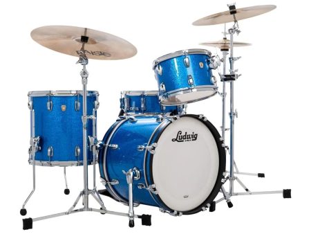 Ludwig Classic Maple Drum Kit Shell Pack, Blue Sparkle on Sale