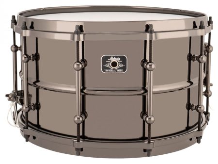 Ludwig Universal Brass Snare Drum 14 x 8  - Black Hardware LU0814 Sale