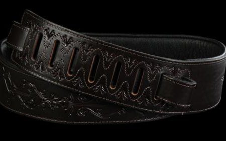 Taylor Byzantine Tooled Leather Guitar Strap (Brown) on Sale