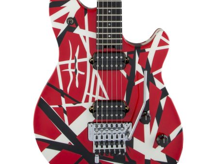 EVH Wolfgang Special Striped Red with Black and White Stripes Online now